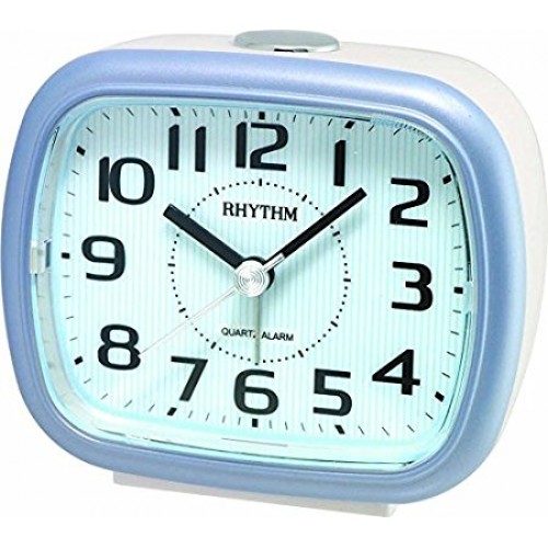Rhythm Value Added Beep Alarm Clock Beep Alarm,Snooze & EL Back Light,Silky Move Analog